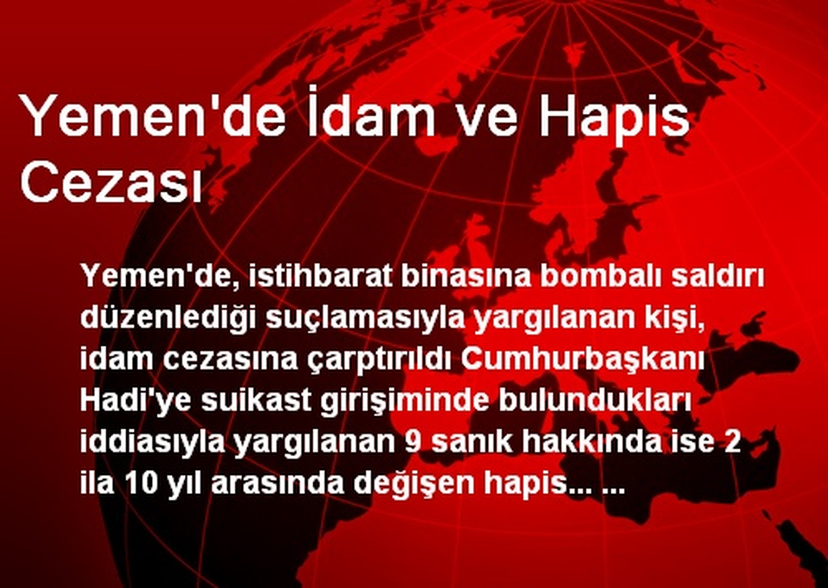 Yemen\'de İdam ve Hapis Cezası