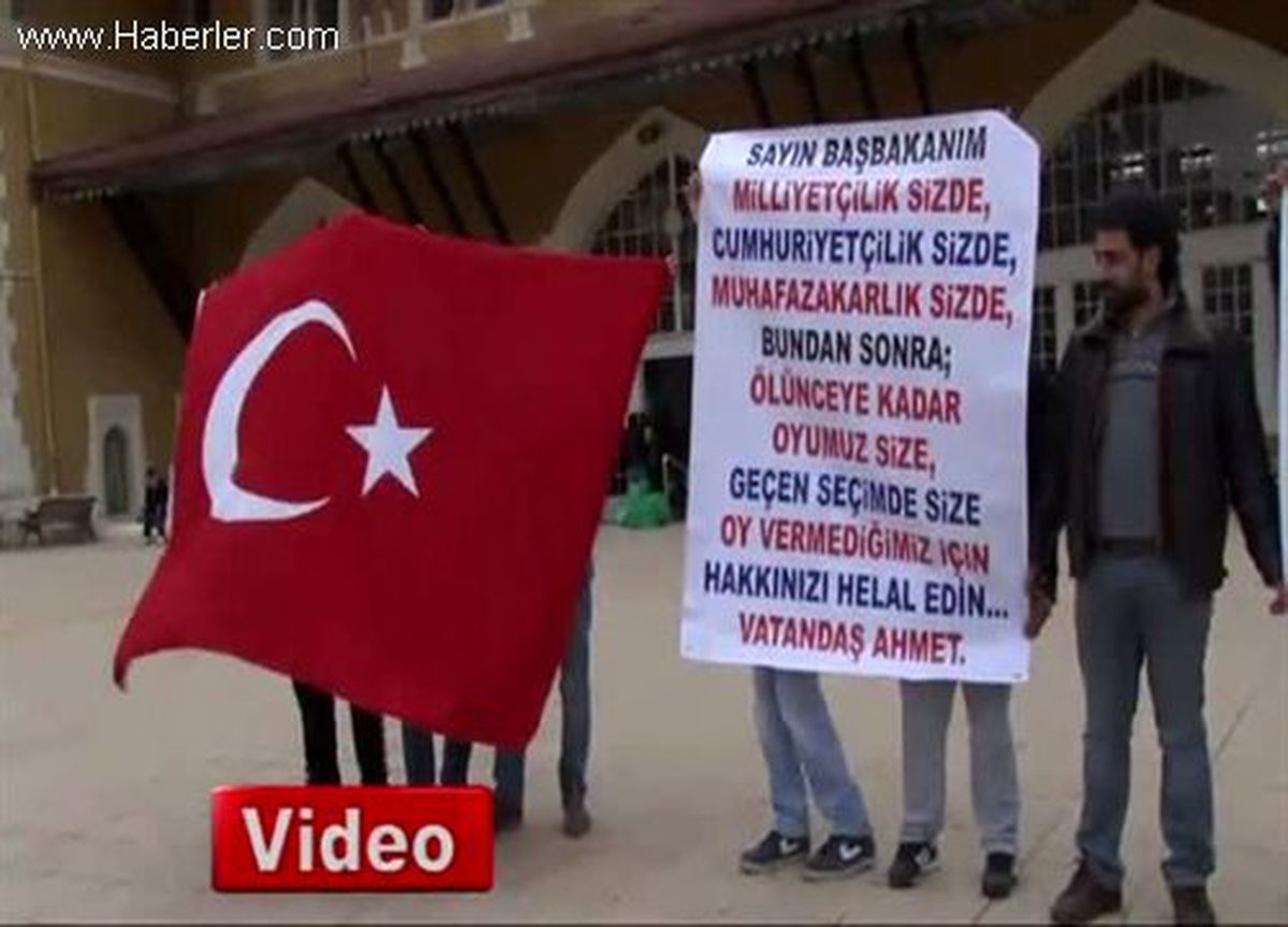 Vatandaş Ahmet\'ten Başbakan Erdoğan\'a Destek