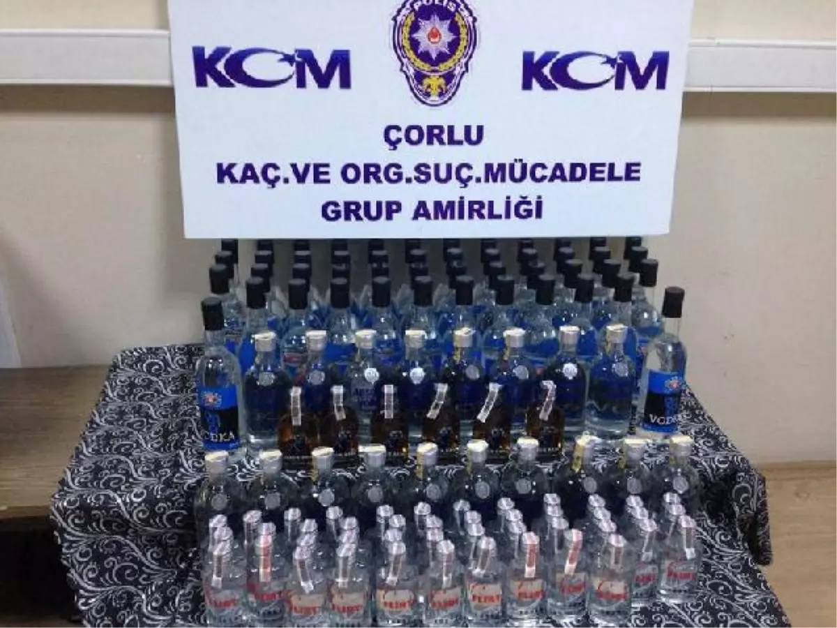 Çorlu\'da Kaçak İçki Operasyonu