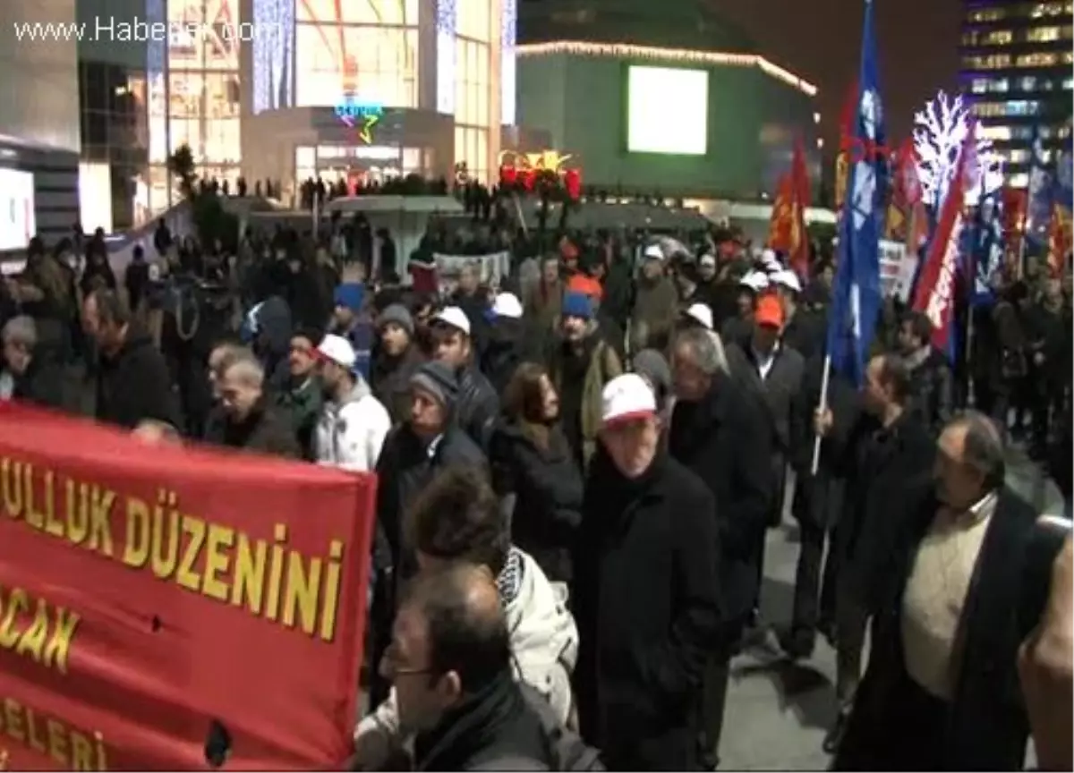 Sendika Üyeleri Şişli'de Hükümeti Protesto Etti