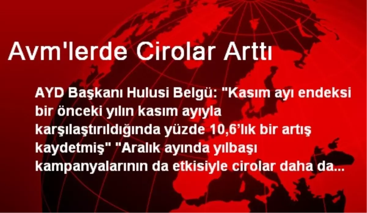 Avm\'lerde Cirolar Arttı