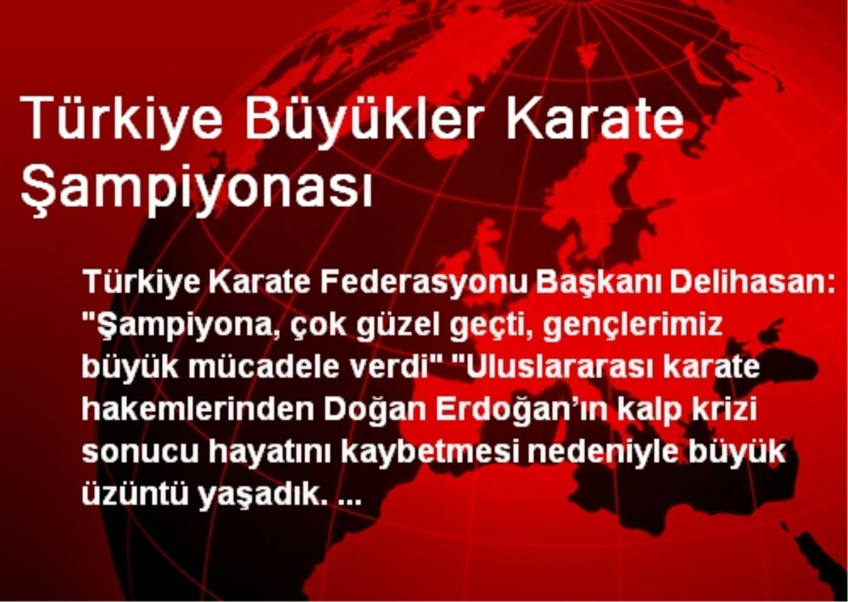 Türkiye Büyükler Karate Şampiyonası