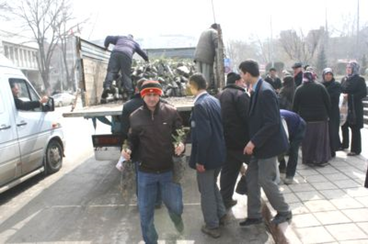 Sandıklı\'da Yılbaşı Öncesi Cam Fidanı Dağıtıldı