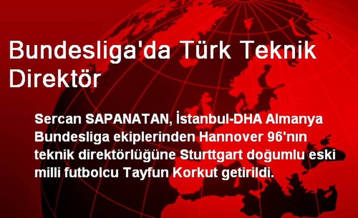 Bundesliga\'da Türk Teknik Direktör