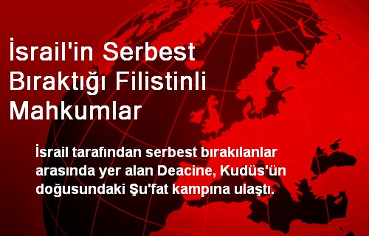 İsrail\'in Serbest Bıraktığı Filistinli Mahkumlar