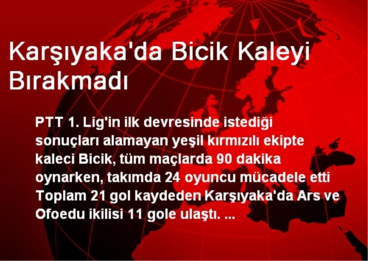 Karşıyaka\'da Bicik Kaleyi Bırakmadı