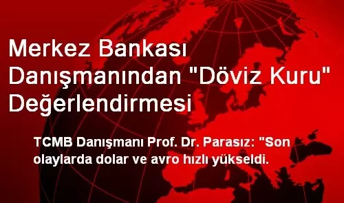 Merkez Bankası Danışmanından “Döviz Kuru“ Değerlendirmesi - Son Dakika