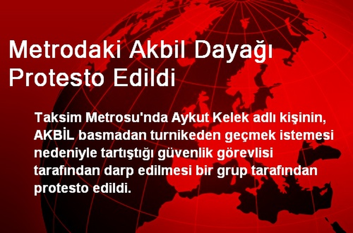 Metrodaki Akbil Dayağı Protesto Edildi