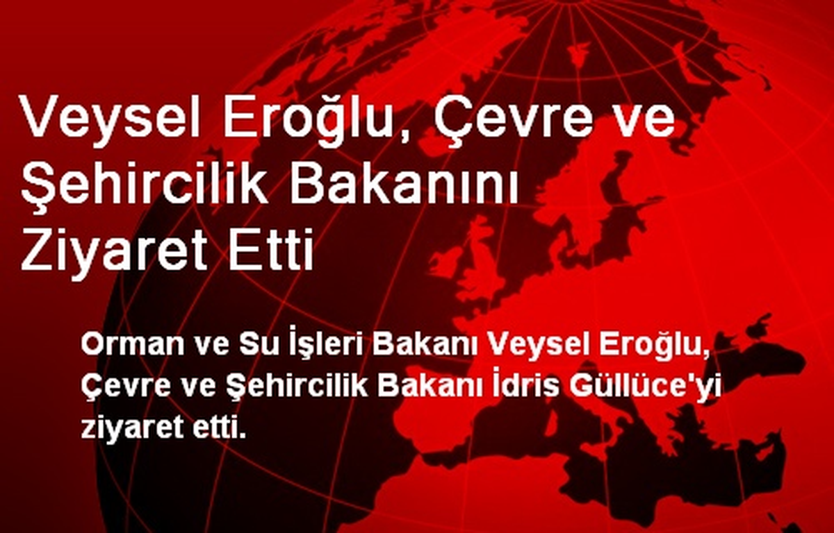 Veysel Eroğlu, Çevre ve Şehircilik Bakanını Ziyaret Etti