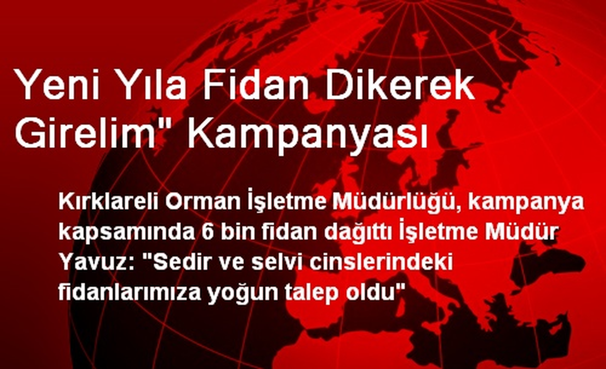 Kırklareli\'de 6 Bin Fidan Dağıtıldı