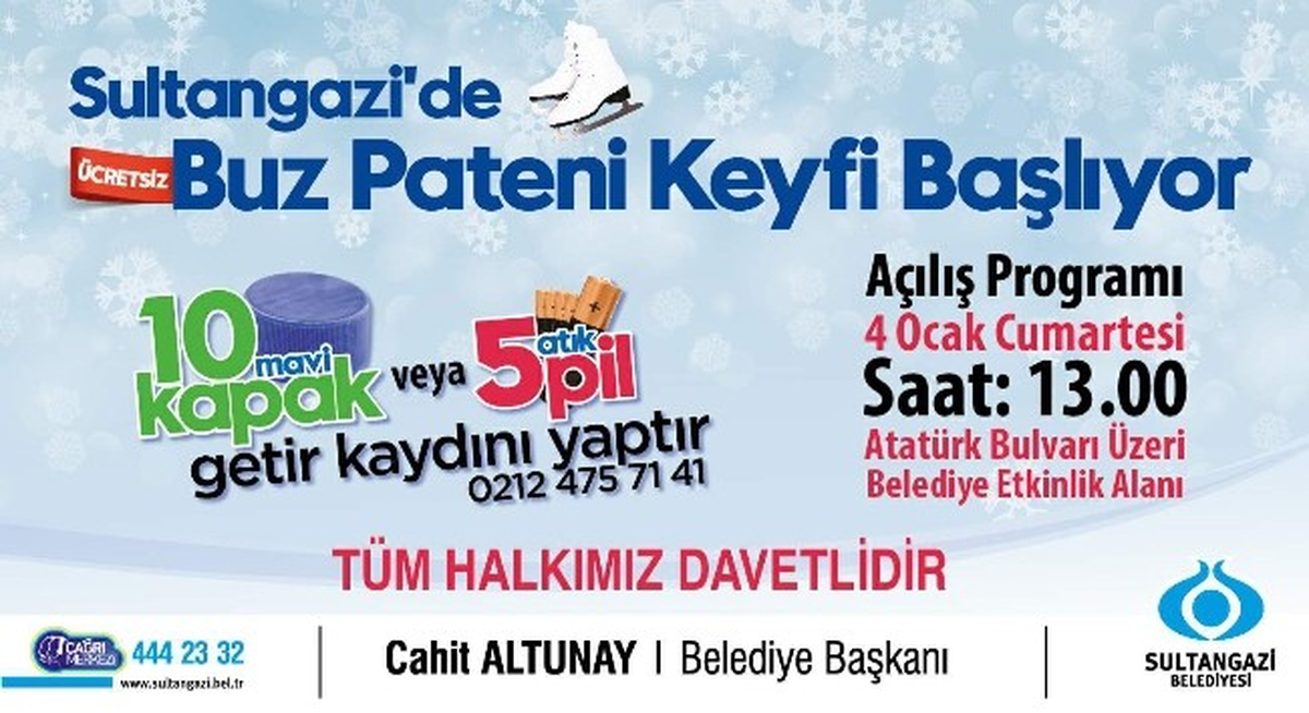 Sultangazi\'de Buz Pateni Keyfi Başlıyor