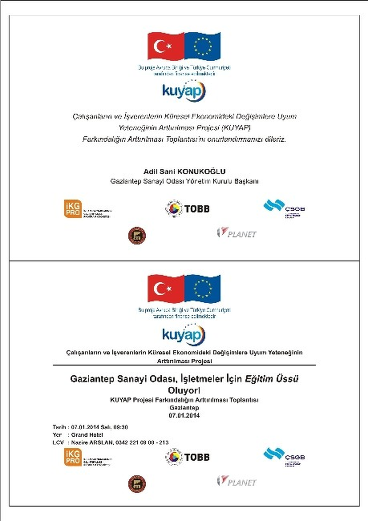 Kuyap Farkındalık Toplantısı Gaziantep\'te Yapılacak