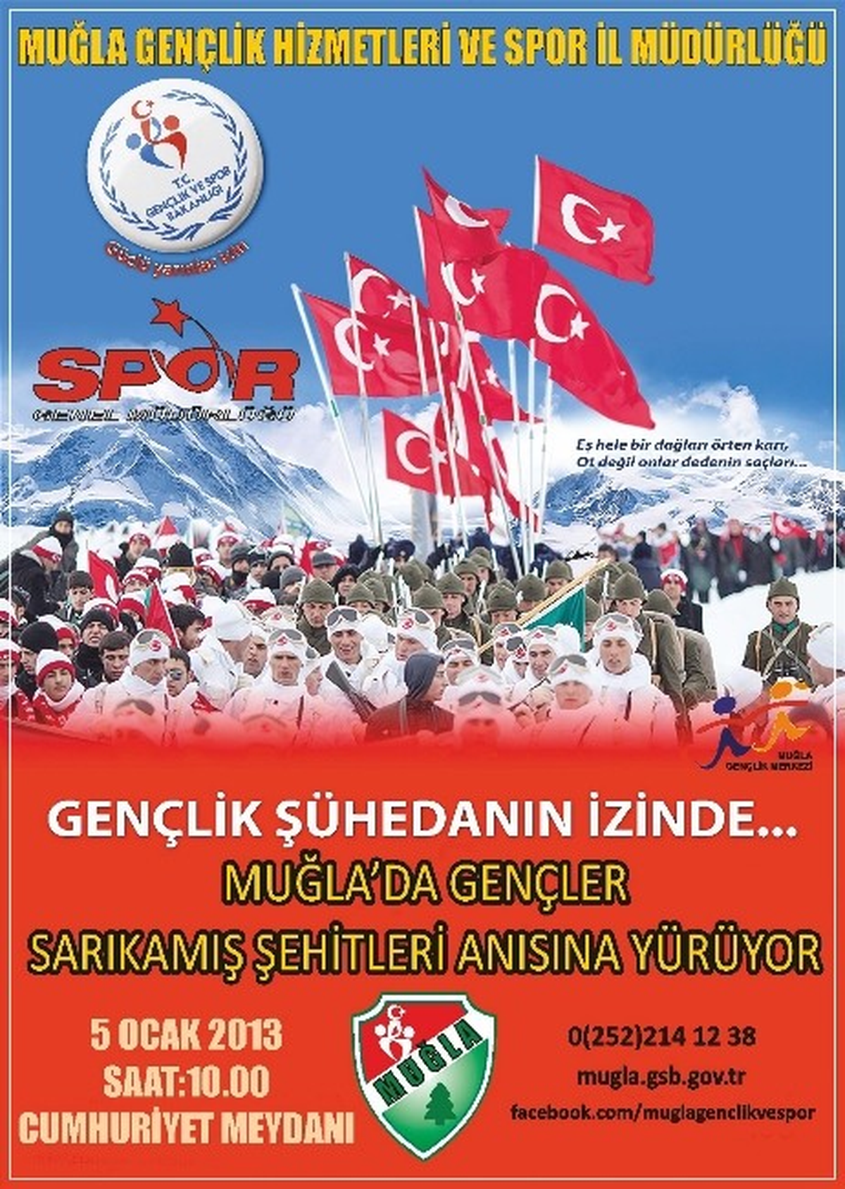 Muğla Sarıkamış Şehitleri İçin Yürüyecek