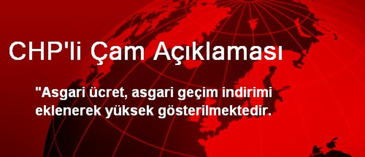 CHP\'li Çam Açıklaması