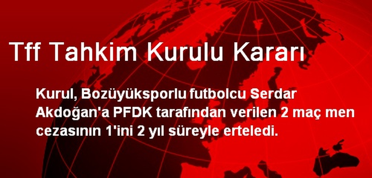 Tff Tahkim Kurulu Kararı