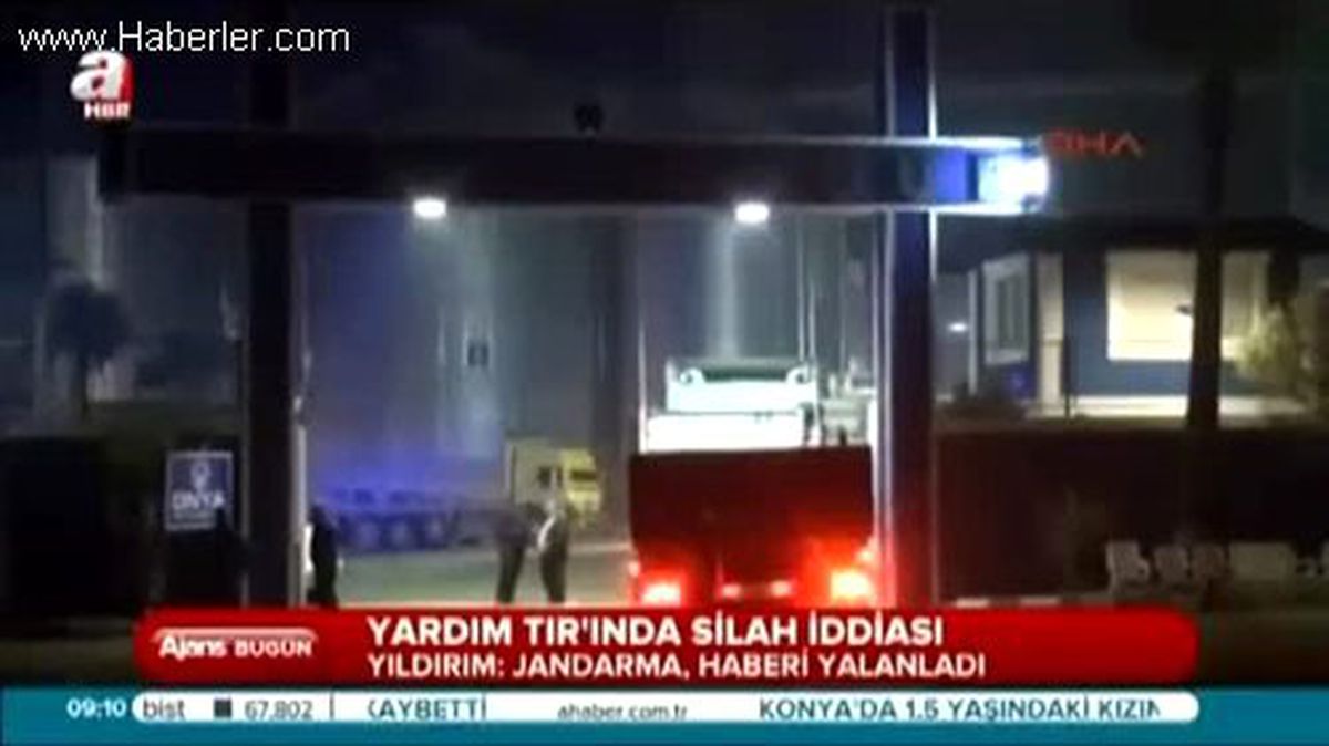 Yardım Tır\'ında Silah İddiası