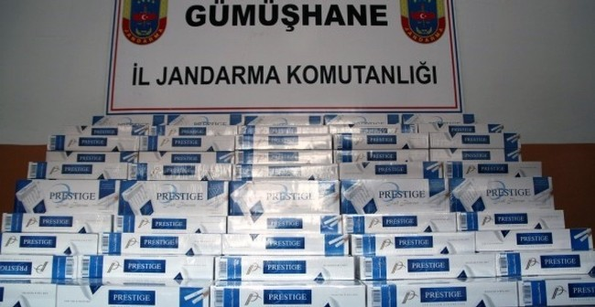 Gümüşhane\'de 6 Bin 200 Paket Kaçak Sigara Yakalandı