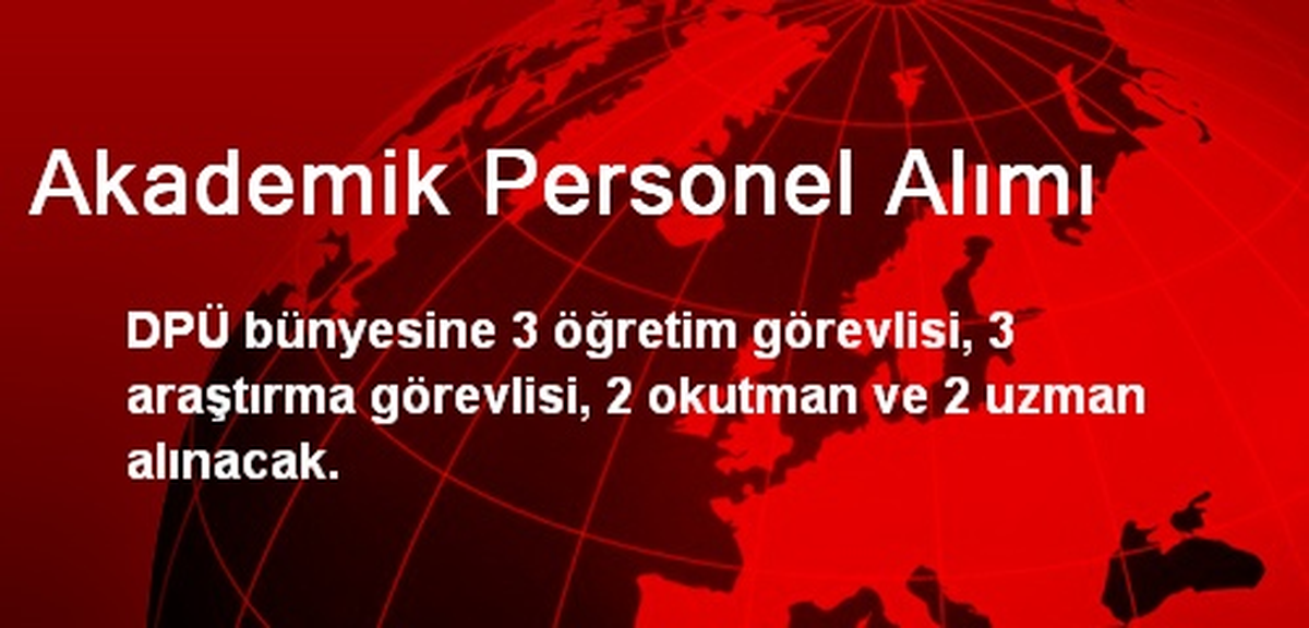 Akademik Personel Alımı