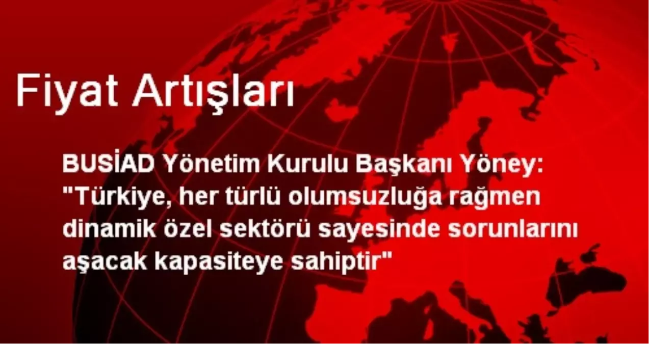 Fiyat Artışları