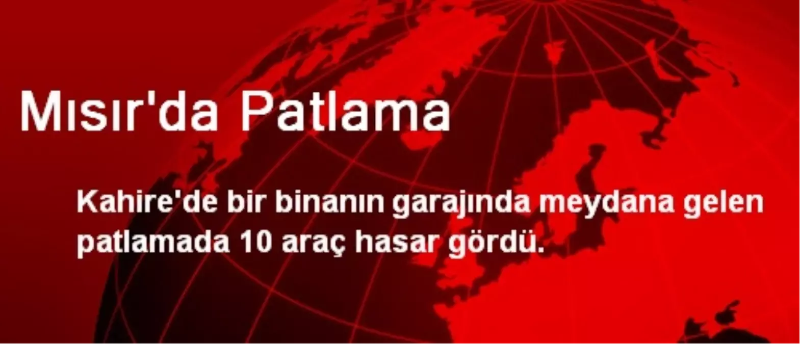 Mısır\'da Bina Garajında Patlama