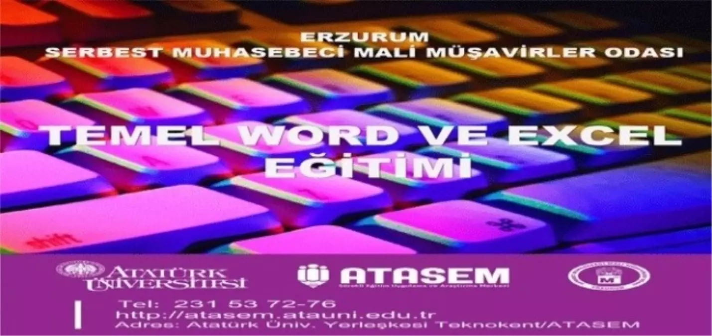 Erzurum Serbest Muhasebeci Mali Müşavirler Odasından Microsoft Office Kursu