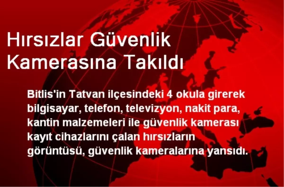 Hırsızlar Güvenlik Kamerasına Takıldı