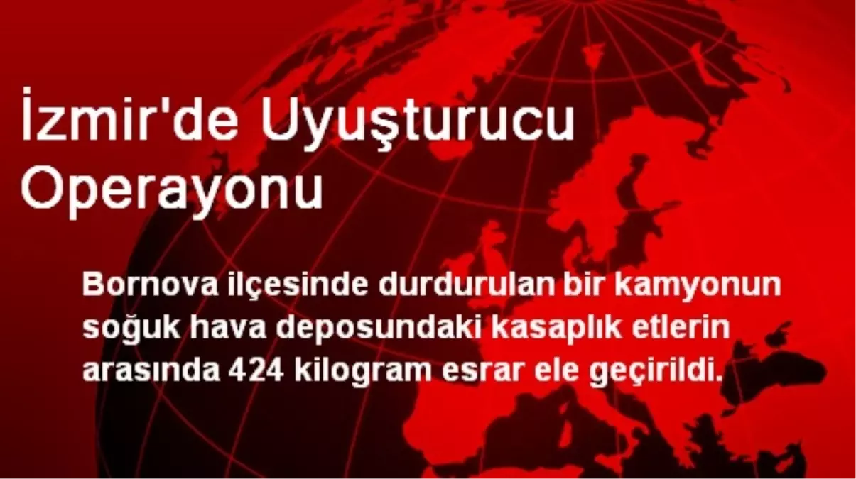 İzmir\'de Uyuşturucu Operayonu