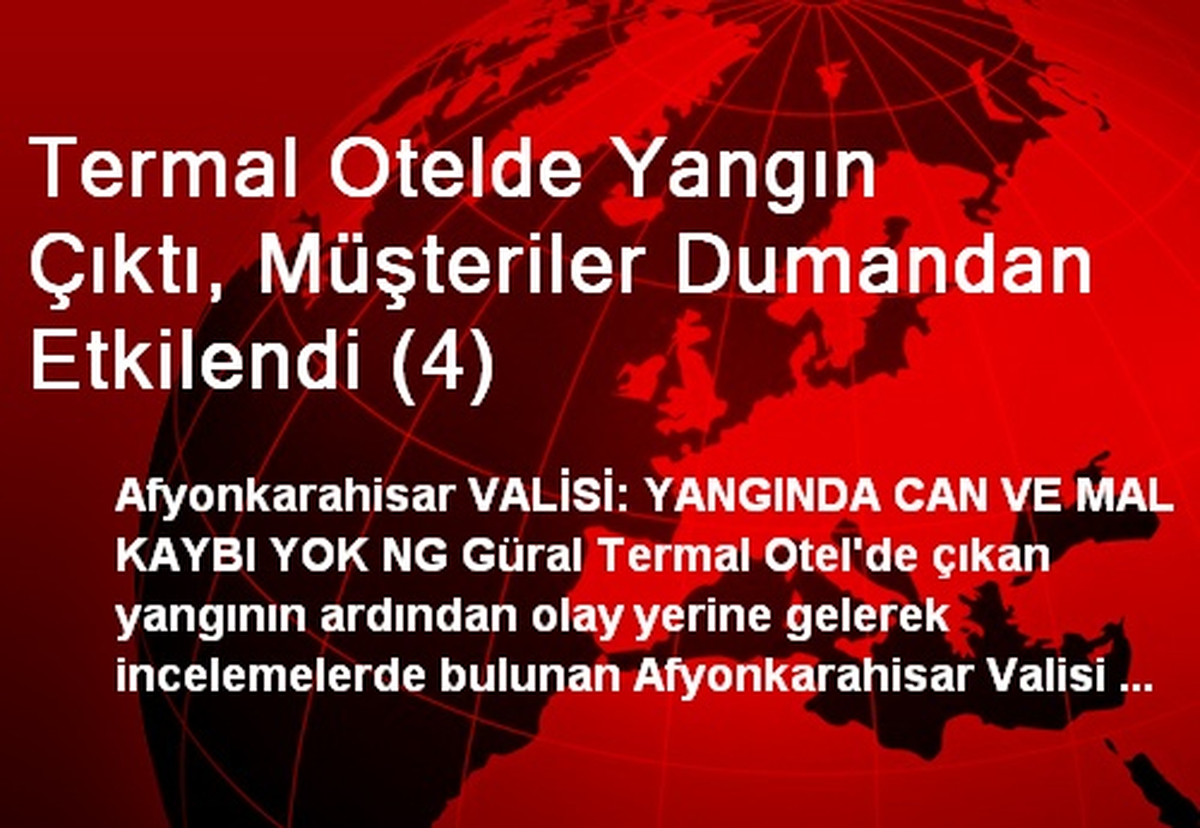 Termal Otelde Yangın Çıktı, Müşteriler Dumandan Etkilendi (4)