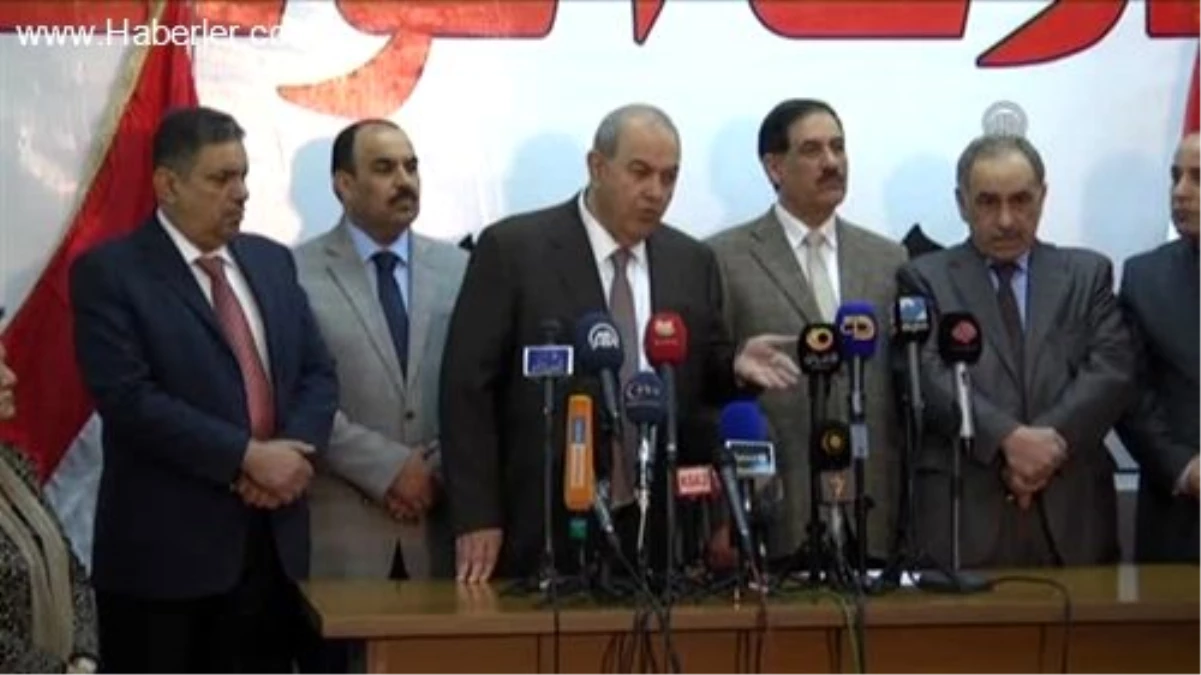 El-Irakiye Bloku lideri İyad Allavi\'nin basın toplantısı -