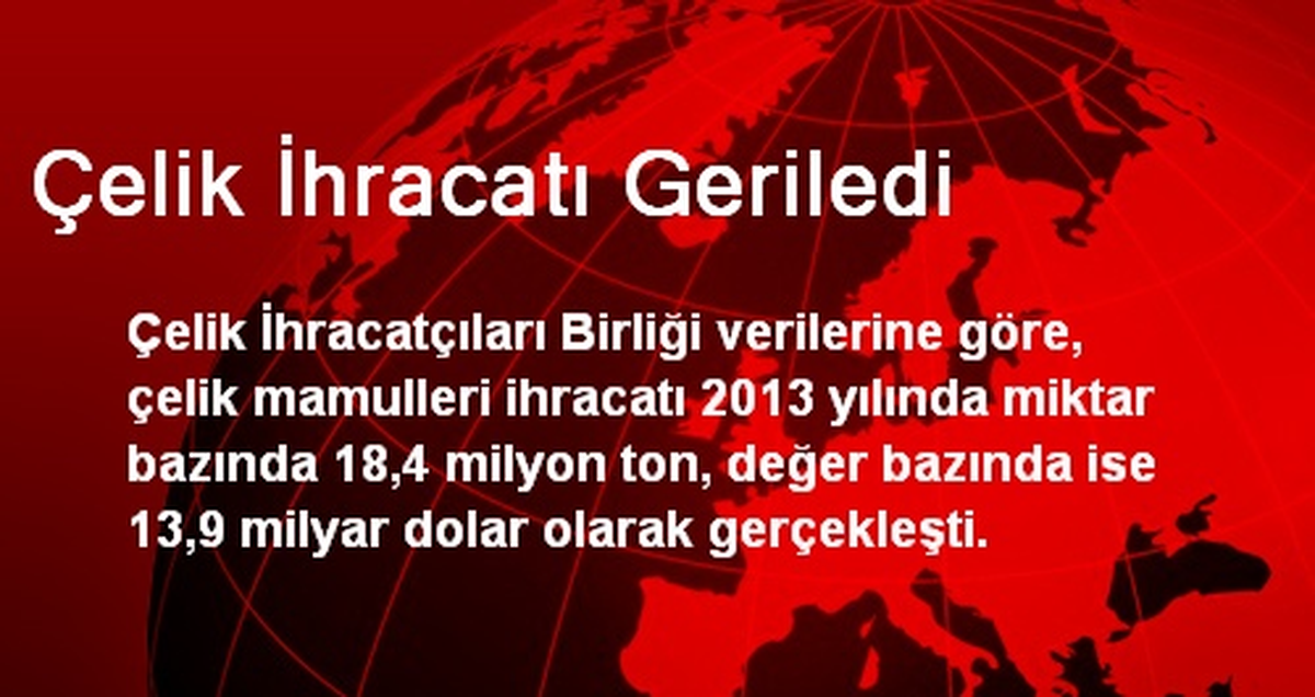 Çelik İhracatı Geriledi