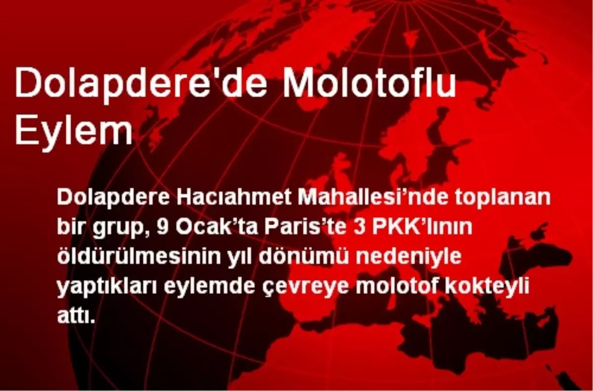 Dolapdere\'de Molotoflu Eylem