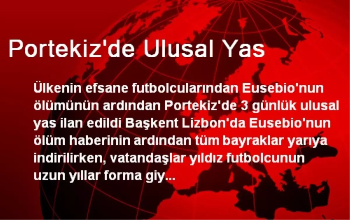 Portekiz\'de Ulusal Yas