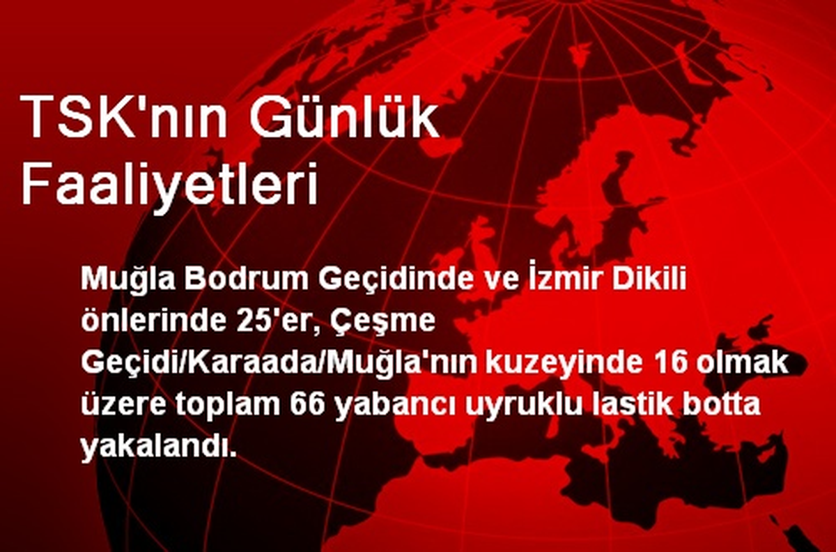 TSK\'nın Günlük Faaliyetleri