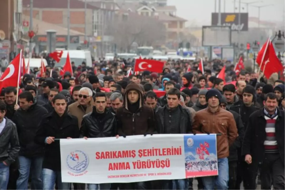 Erzincan\'da Sarıkamış Şehitleri Anma Yürüyüşü