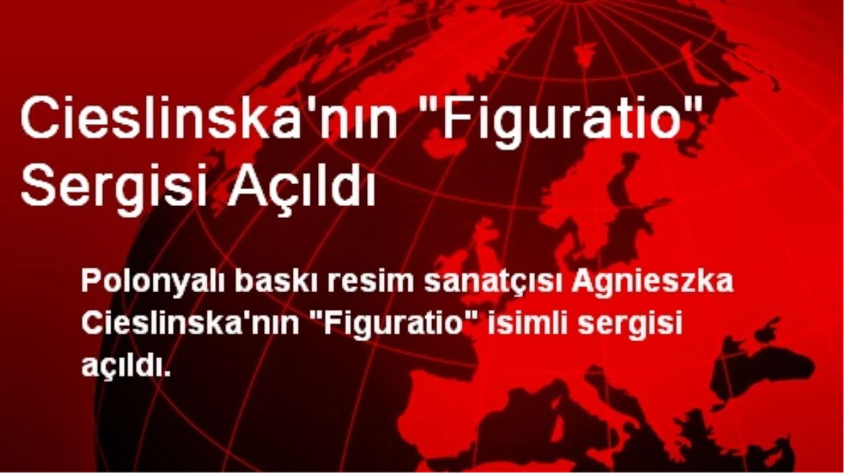 Polonyalı Cieslinska\'nın Figuratio Resim Sergisi Açıldı