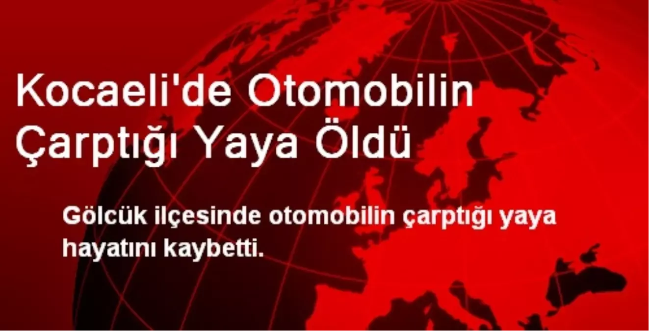 Kocaeli\'de Otomobilin Çarptığı Yaya Öldü