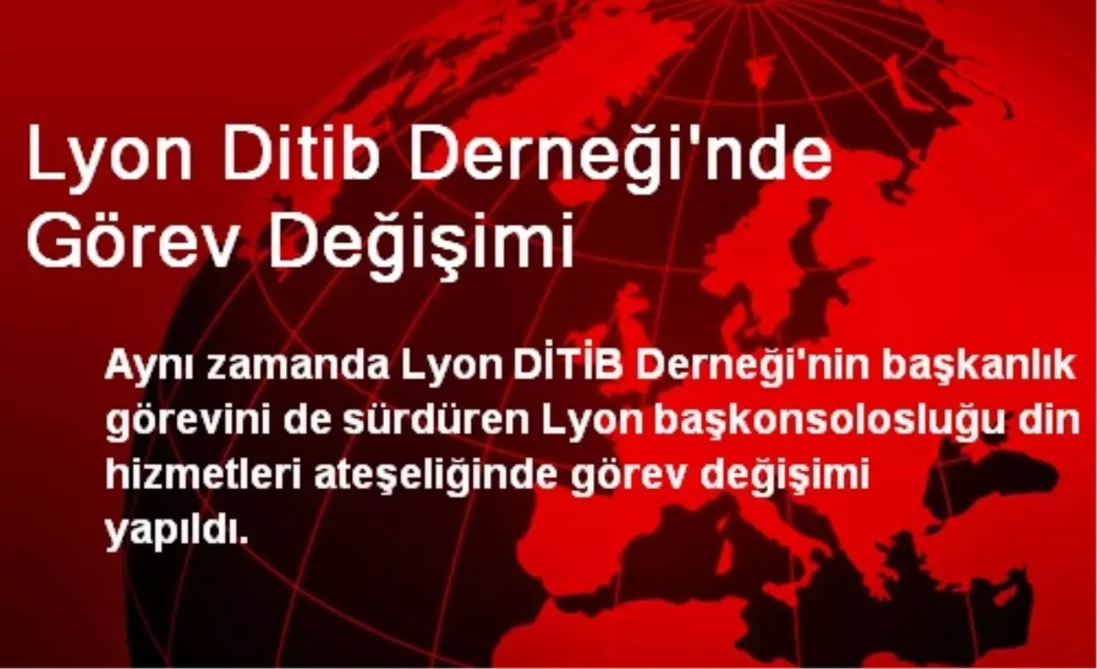 Lyon Ditib Derneği\'nde Görev Değişimi