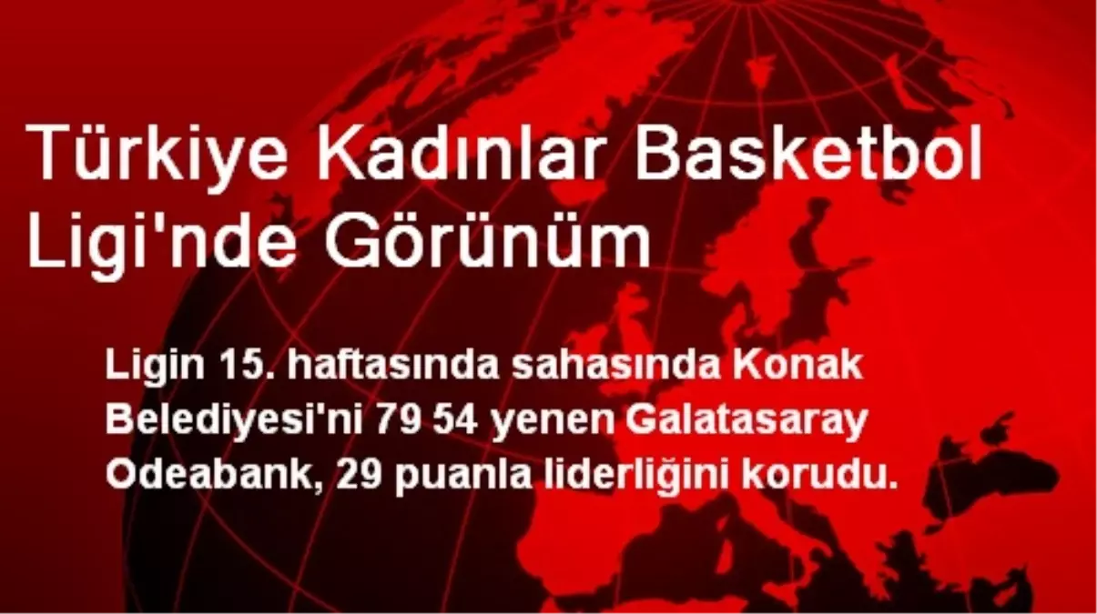 Türkiye Kadınlar Basketbol Ligi\'nde Görünüm