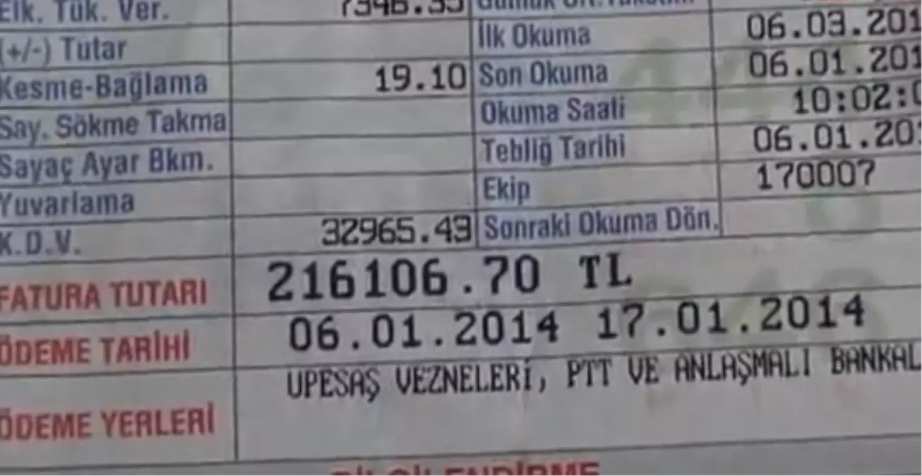 15 Günlük Elektrik Bedeli 216 Bin TL