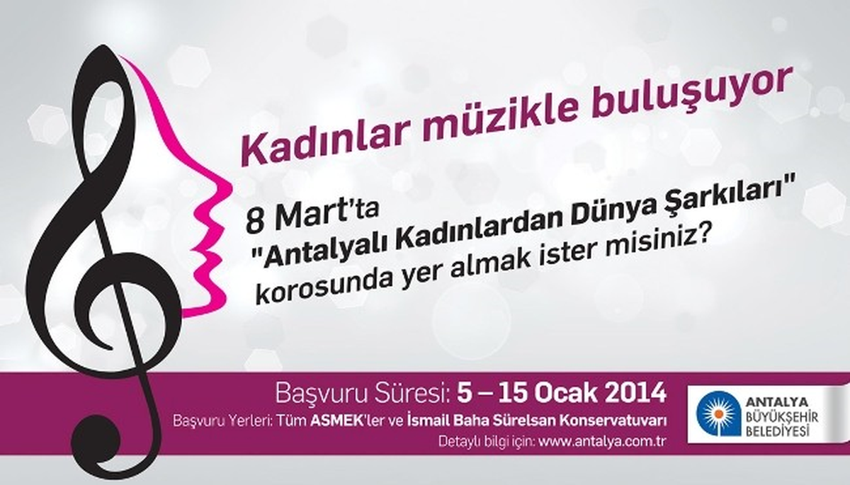 Antalyalı Kadınlar Dünya Şarkılarını Seslendirecek