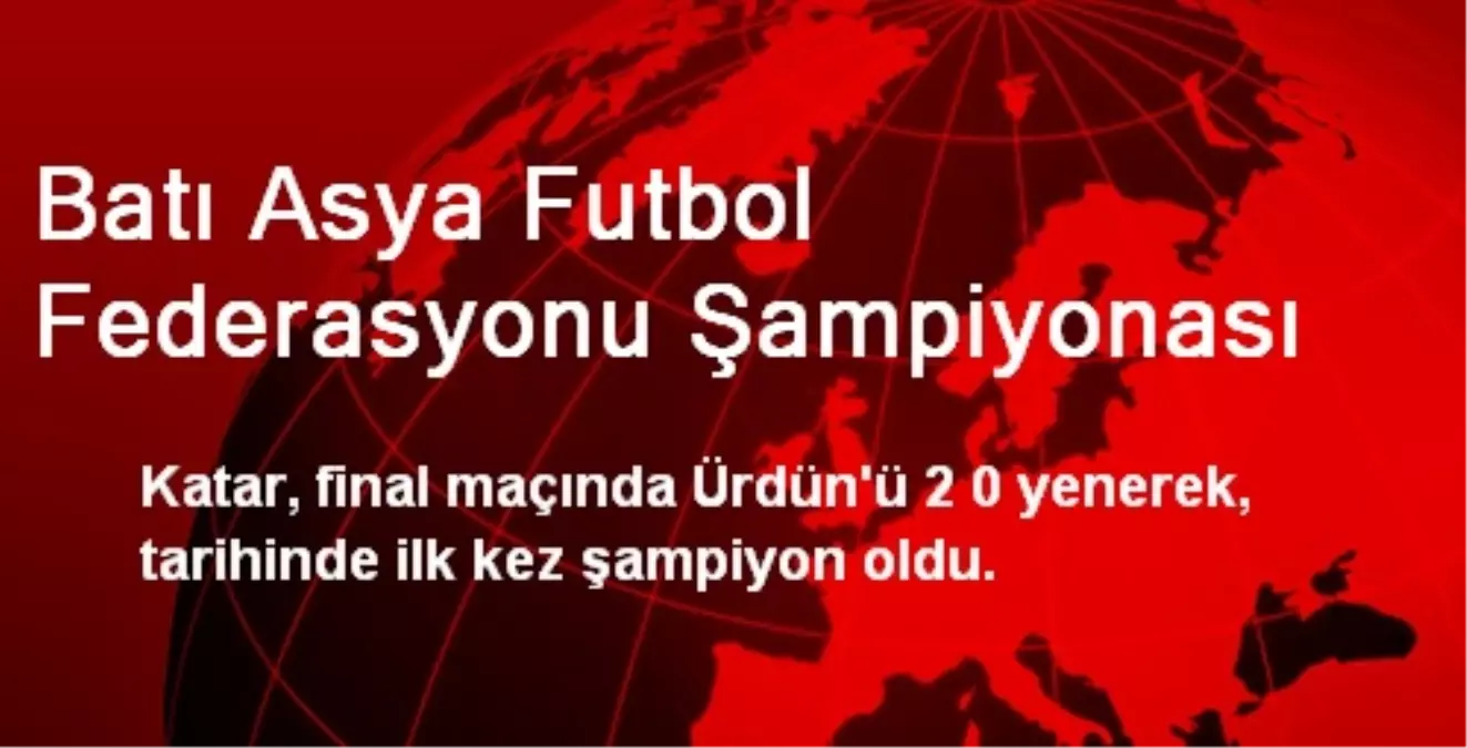 Batı Asya Futbol Federasyonu Şampiyonası