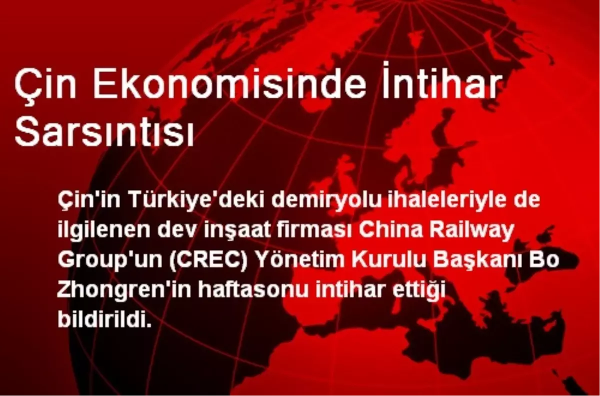 Çin Ekonomisinde İntihar Sarsıntısı