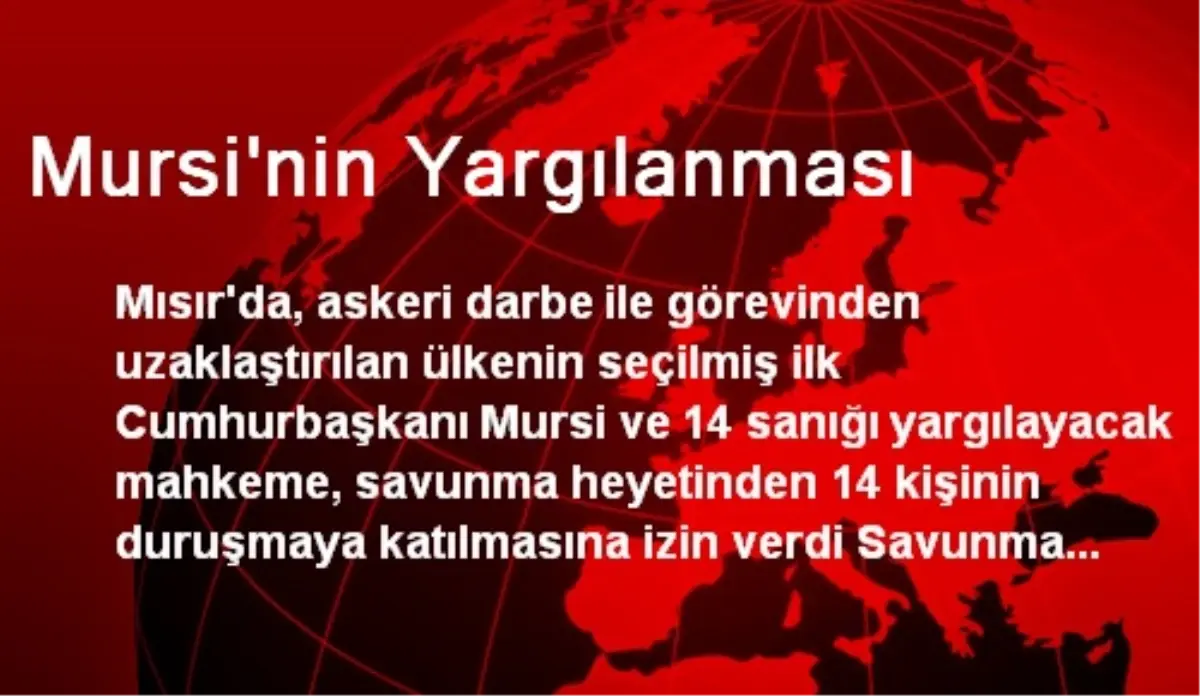 Mursi\'nin Yargılanması