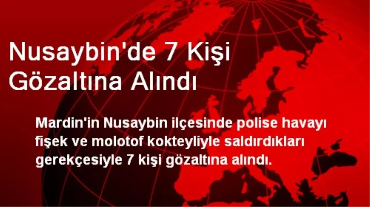 Nusaybin\'de 7 Kişi Gözaltına Alındı