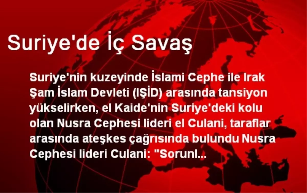 Suriye\'de İç Savaş