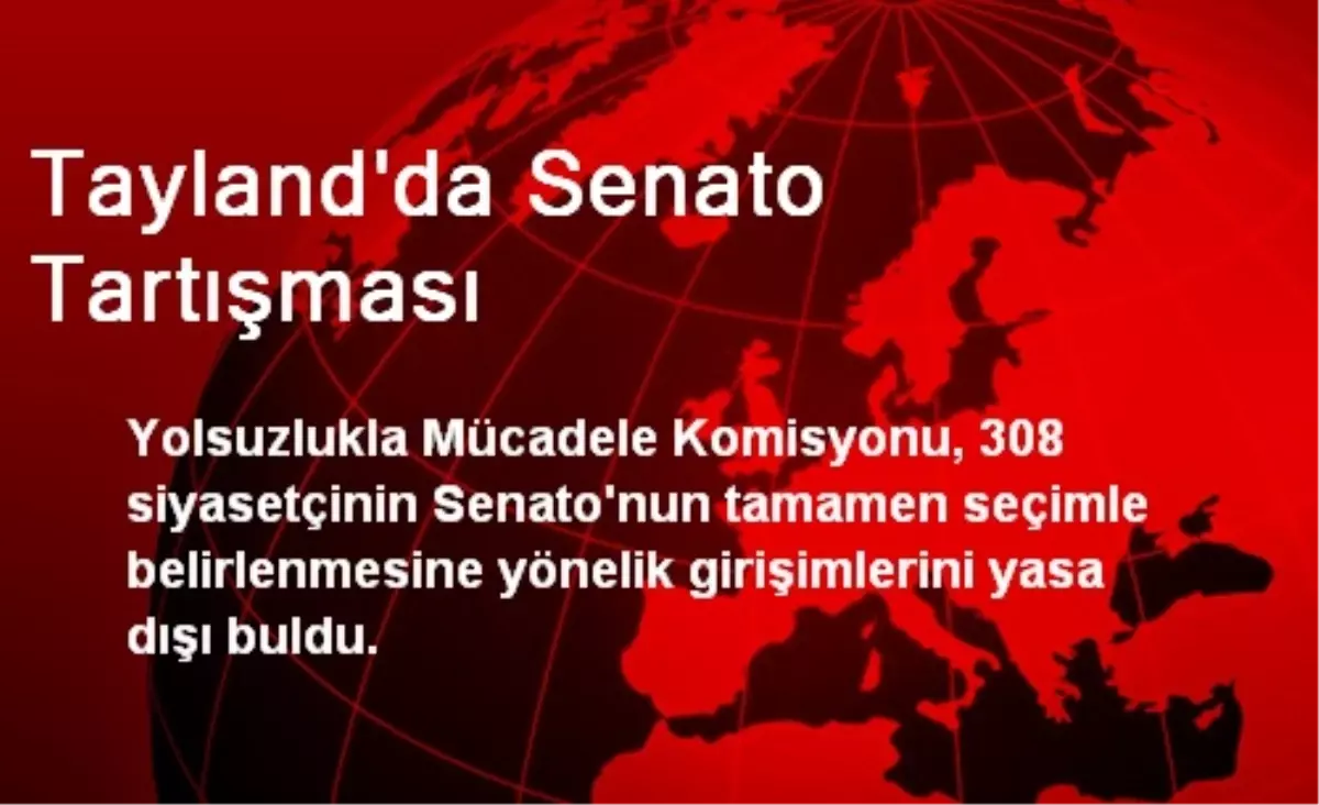 Tayland\'da Senato Tartışması