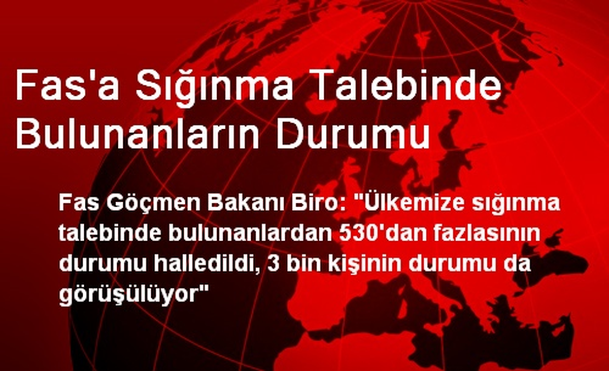 Fas\'a Sığınma Talebinde Bulunanların Durumu