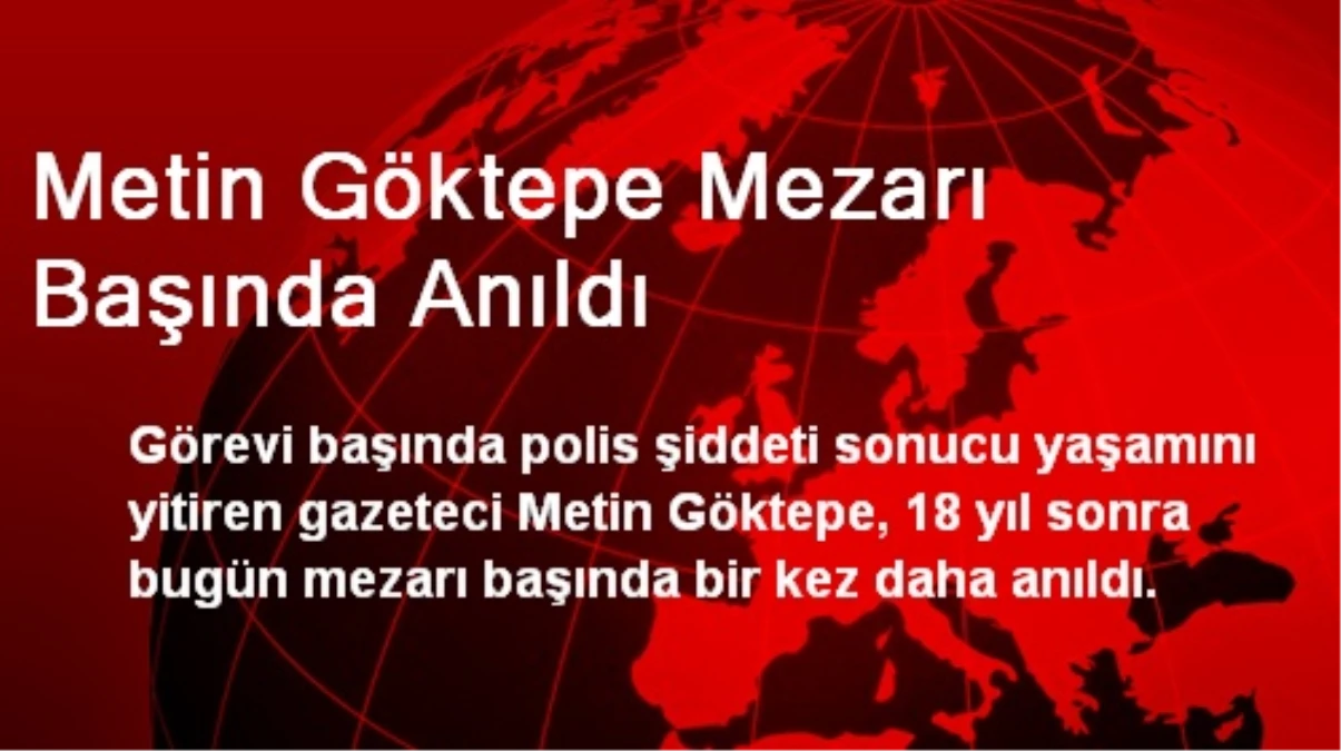 Metin Göktepe Mezarı Başında Anıldı