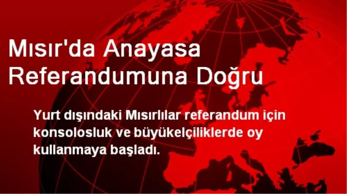 Yurt Dışındaki Mısırlılar Oy Kullanmaya Başladı