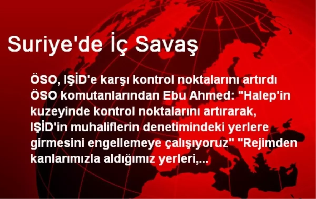 Suriye\'de İç Savaş